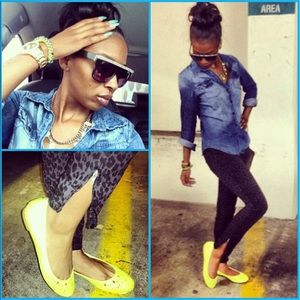 Sam Edelman Neon Yellow Flats